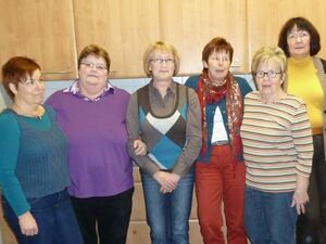 Die fleißigen Helferinnen. Simone Löw, Monika Orgel, Birgit Wirth, Ulrike Jung, Helga Störkel, Gudrun Bock.