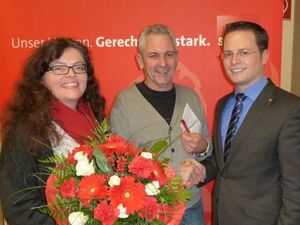 (Von li) Judith Hautzel, Karl-Peter Wirth und Tobias Eckert.