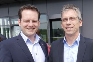 Politik und Wirtschaft - MdL Tobias Eckert im Gespräch mit Volker Knorz, KLA-Tencor- Geschäftsführer in Weilburg