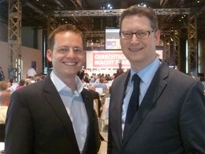 Tobias Eckert mit dem Ministerpräsidenten-Kandidaten und Partei- und Fraktionschef Thorsten Schäfer-Gümbel