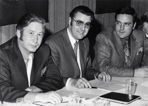 SPD-Urgesteine aus Oberlahn: Kurt Leuninger (mitte) mit Walter Frank (rechts) und Helmut Reymann (links)