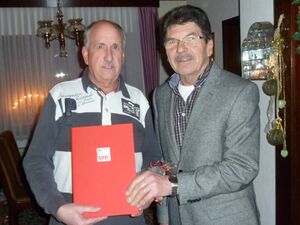 Der Erste Stadtrat Bruno Götz (re) und Manfred Nordmann aus Kirschhofen