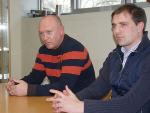 Eine dynamische Leitung: Firmenchef Segej Ott (links) mit Betriebsleiter Waldemar Michel (re.)