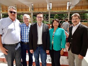 Die SPD beim Hallenbad-Richtfest – Foto: ©SPD-Kreistagsfraktion